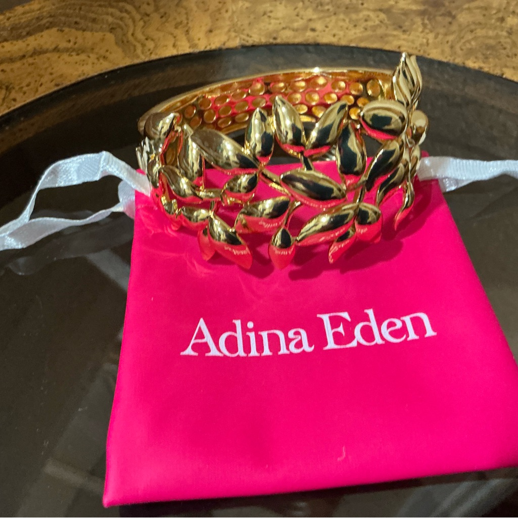 Solid Multi Flower Petal Bangle Bracelet By Adina Eden 98$